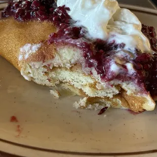 Marion Berry crêpes, but they were more like pancakes, either way they were delicious