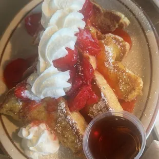 Strawberry and cream french toast
