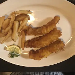 Fish N Chips: ($14) Fish great, but this is all the food he got.