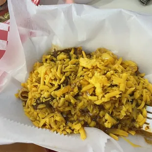 Frito Chili Cheese Pie. Tasted great, barely warm though.  I still ate all that though!