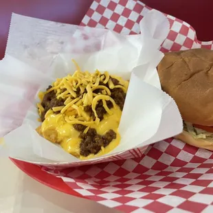 Frito Chili Pie.  Nacho cheese messed it all up.