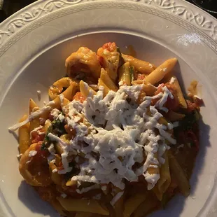 Shrimp penne