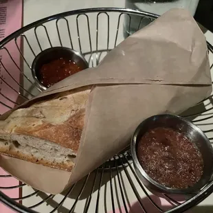 Complimentary bread. Warm AND crisp!