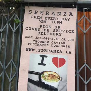 a sign for a pizza restaurant