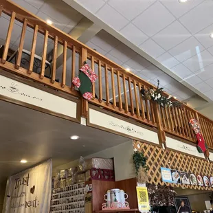 Upstairs seating too