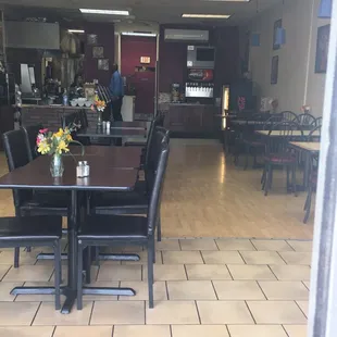 Dining area inside of store