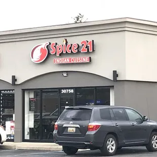 the exterior of the store