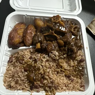 Oxtails * Rice & Peas * Plantains
