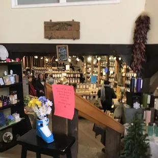 the interior of the store