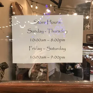 Seasonal hours 1/17/18