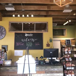 the interior of the store