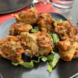 a plate of fried food