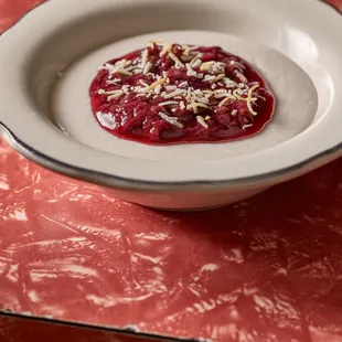 a bowl of food on a table