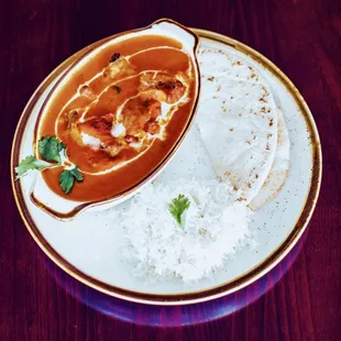 a plate of food on a table