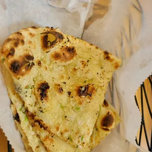 a stack of flatbreads