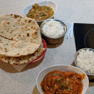 A side of naan with our dishes