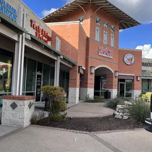 the outside of the building