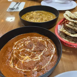 Butter Chicken Entree and Chicken Korma Entree