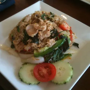 Ka free wan rice with pork