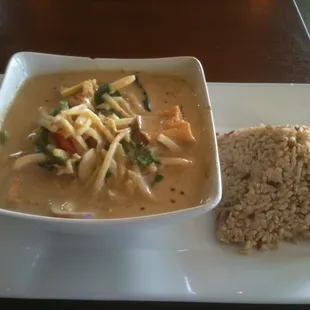 Green Curry and brown rice