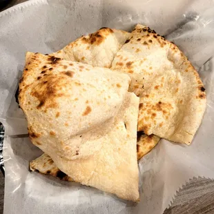 Plain naan bread.