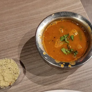 Dipping sauces for the dosa.