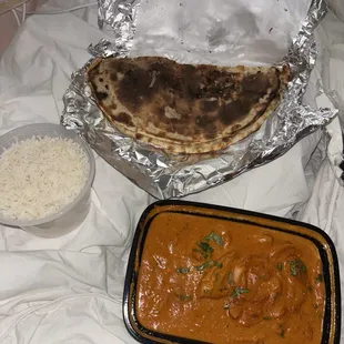 Butter Chicken Garlic Naan