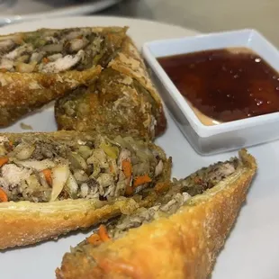 Jerk, chicken eggrolls