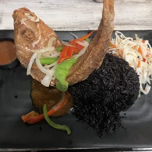 Deep fried snapper