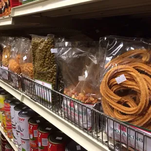 a variety of spices in a grocery store