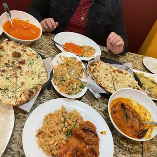 Chicken Tikka Masala Chicken Madras Garlic Naan