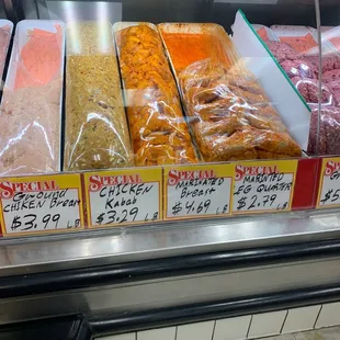 Nice selection of halal meats