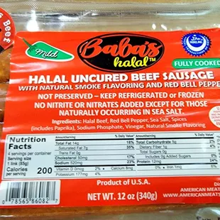 a package of sausages