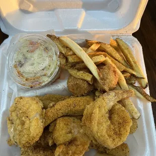 5 4pc Fillet Strips &amp; 3pc Shrimp Plate