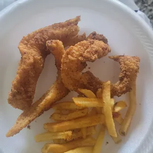 There were more fries than this but not very much more