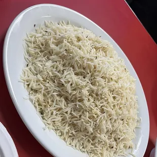 ENORMOUS side of rice for 2 dishes or 6 people haha