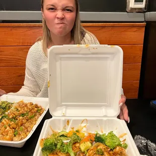 The food was spicy but she is hotter!