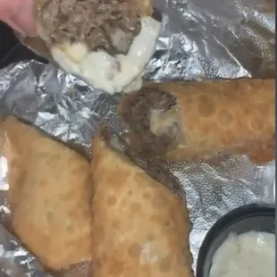 Cheesesteak Egg Rolls