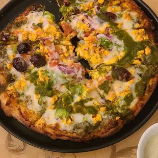 Saag Paneer pizza