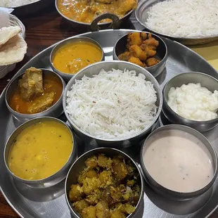 a variety of dishes on a plate