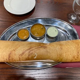 Huge Masala Dosa. I'm in heaven.