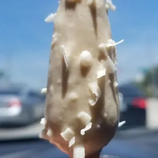 Loads of coconut flakes in the Kulfi