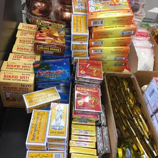 a variety of packaged food items