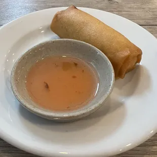 Free spring roll with meal
