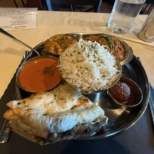 This is what the buffet at your table looks like. Plenty of food.