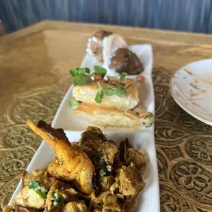 Sampler - chicken, cheese and lamb