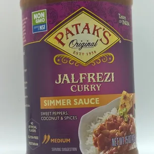 Patak jalfrezi curry simmer Sauce korma