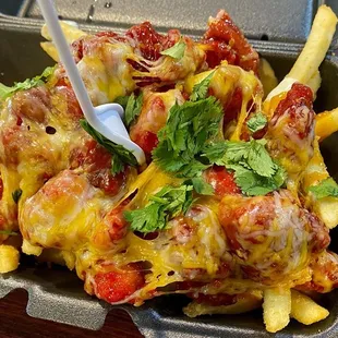 Those loaded Fries w Chicken 65 just Hit Different