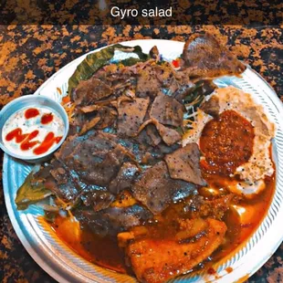 Gyro salad.....it's amazing!