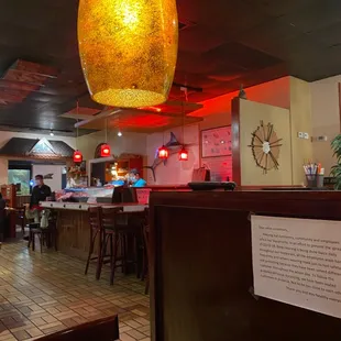 the interior of a restaurant